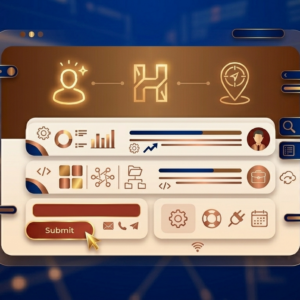 modern website design interface